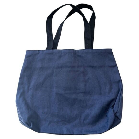 Disney Mickey Mouse Navy Canvas Tote Rainbow Sparkle Stars Butterfly Clouds - Picture 3 of 6